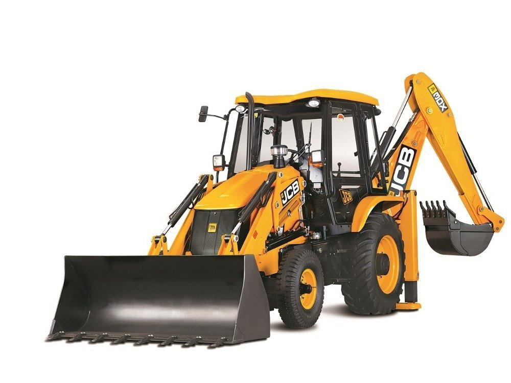 JCB 3DX backhoe loader at work